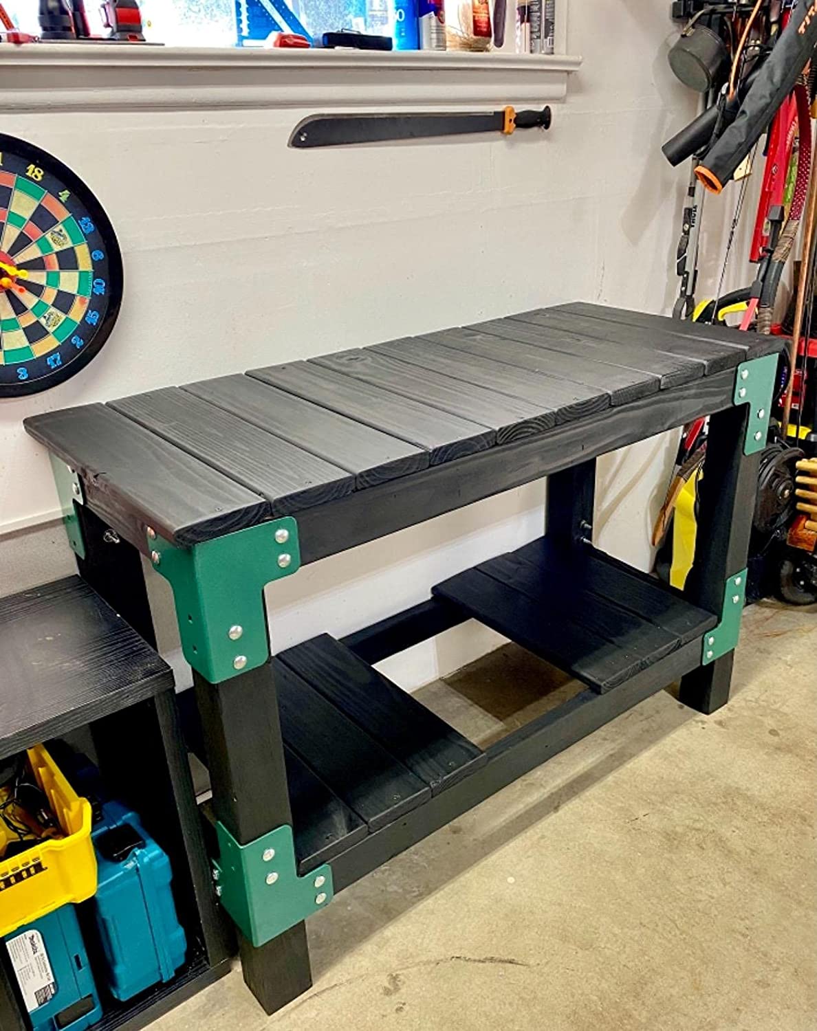 Plating Wood Frame Bracket for Heavy-Duty Deck Edge Work Bench Support Standalone
