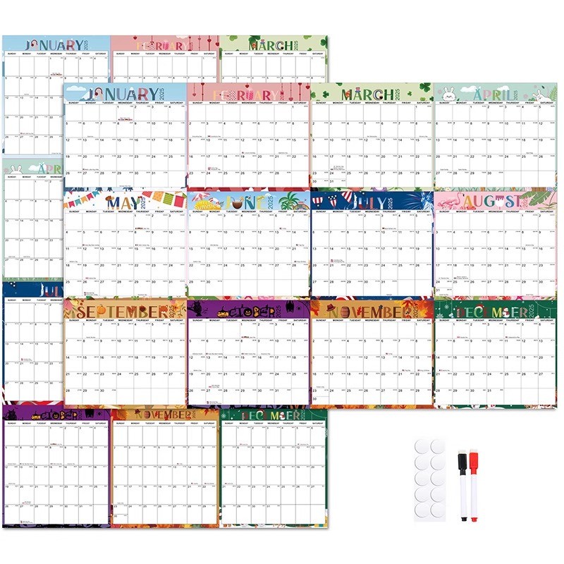 Personalization Add Personal Dates And Events to Your Custom Wall Calendar Paper End Month December