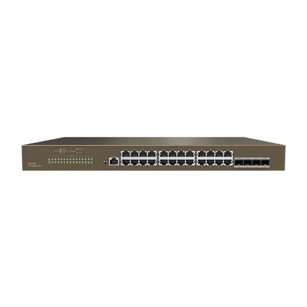 TEG3328F L2 Managed Switch 802.1Q 4K VLAN 24port Gigabit 24*10/100/1000 Base-T Ethernet Ports 4*1000 Base-X SFP Ports