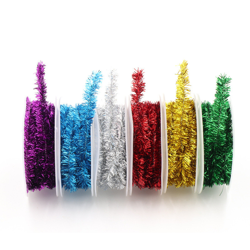 Shinny Wired Wrapping Paper Rope 100m Paper Twist Rope Rose Silver
