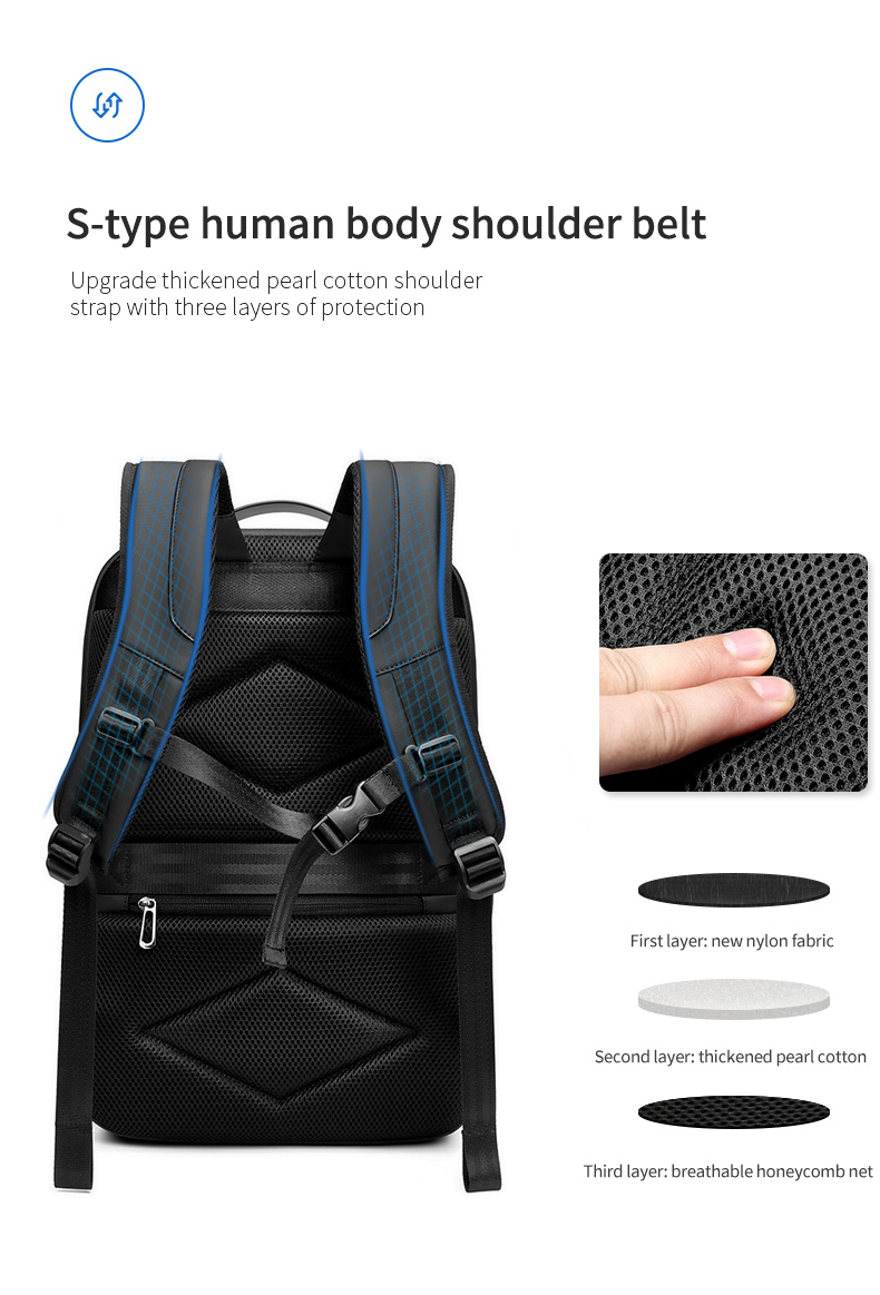 MingLu High quality new bag usb charging anti theft men waterproof bagpack backpack bag laptop backpack for men