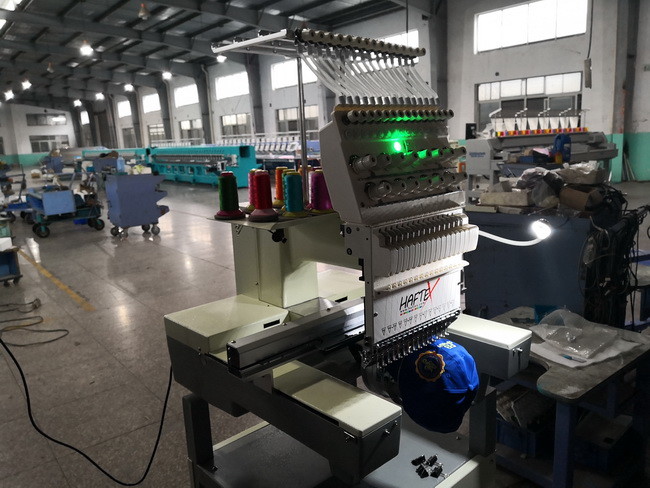 Haftex Single Head Compact Embroidery Machine With 15 Color One Year Warranty