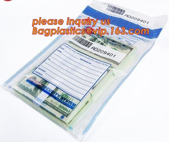 Steb Plastic Money Pe Bank Deposit Coin Security Pouch Bags With Seal For Cash Banking, Safety Cash Deposit Package Plas