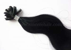 China 26 Inch Pre Bonded Hair Extensions U-Tip , 65 CM Long Body Wave Black Fusion U Tip Remy Hair Extensions 1.0 G For Sale on sale
