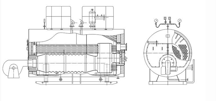 Electronic Ignition Condensing Steam Boiler Low Consumption Energy Saving Integrated Design
