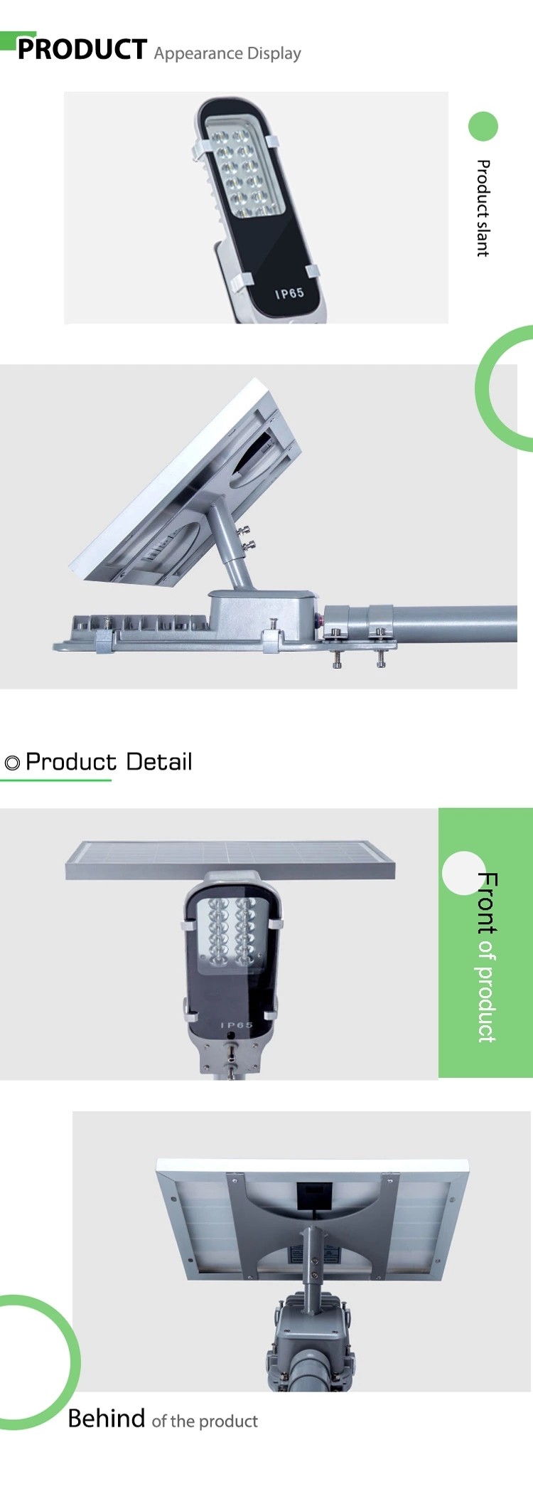 Ip65 Waterproof Outdoor Solar Street Lamps , 30w 50w 100 Watt Solar Street Light