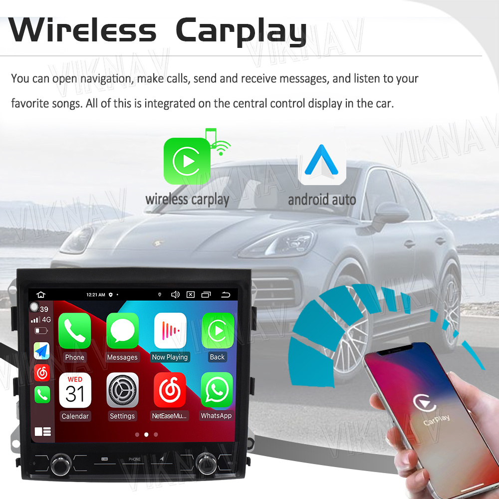 Android 13 Head Unit Car Radio For Porsche Cayenne 2010-2017 Touch Screen Wireless