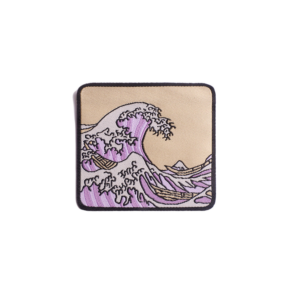 Multiple Logo Acceptable Iron On Embroidered Patches Badges Twill Fabric Custom Size