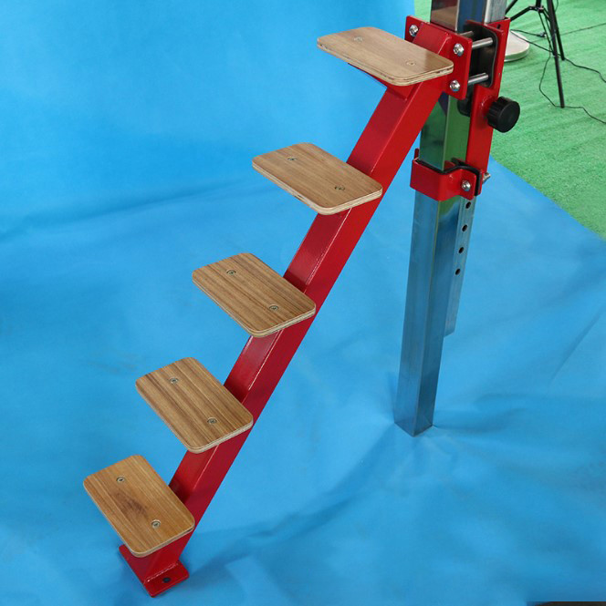 Fig Approval Red Pine Made Gymnastics Spotting Bench For Parallel Bars