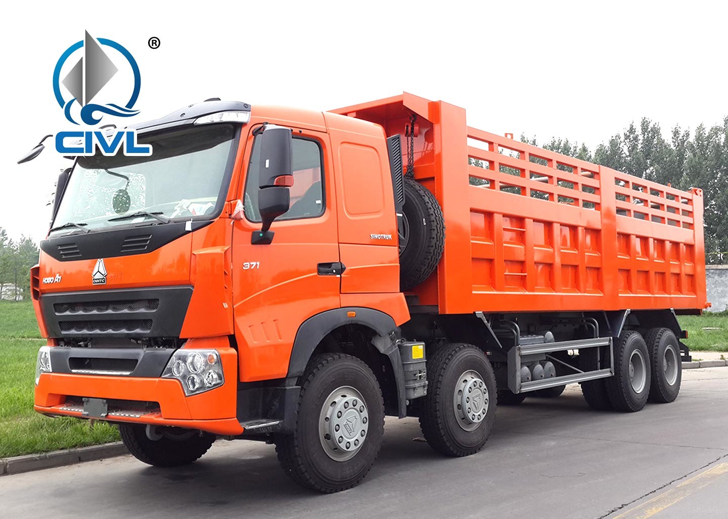 SINOTRUK Construction Project 1200R20 Radial Tire 8X4 Dumper truck for Sand