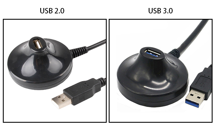 Desktop Male to Female Dock Station Data Charging USB 2.0 3.0 Extension Cable with Base