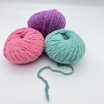 1/1.6NM 100% Polyester Fluffy Light Half Pile For Sock Gloves 3 Ply