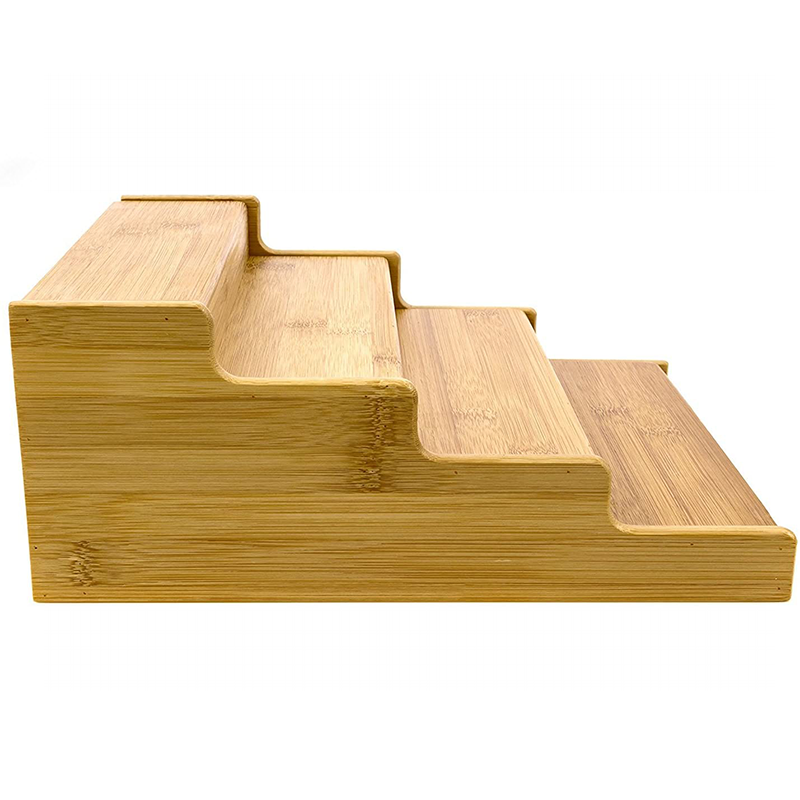 Storage Holders Racks Simple Bamboo Ladder-Shaped Spice Storage for Kitchen Countertop