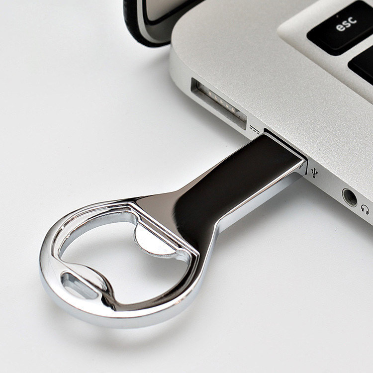 Bottle Opener Shape Metal USB Stick 64GB 128GB UDP 2.0 15MB/S