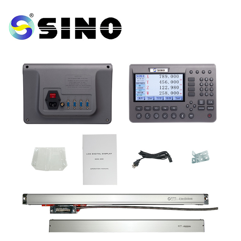 SINO SDS200 LCD Digital Readout Kits KA-300 Linear Scale Optical Encoder