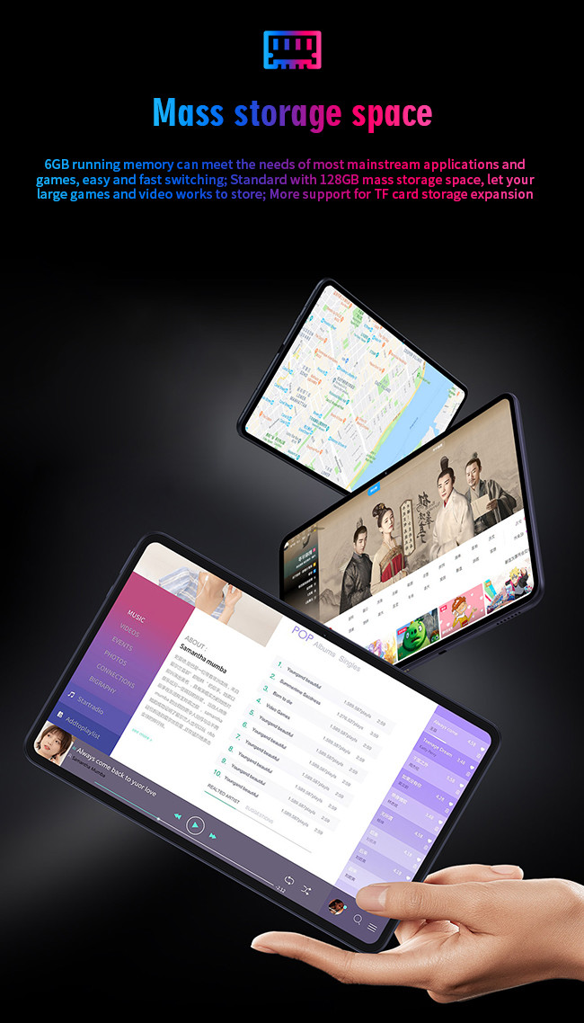 Android 10.0 3C Electronics 10.4 Inch Gesture Touch Dark Mode 4G Full Network Tablet