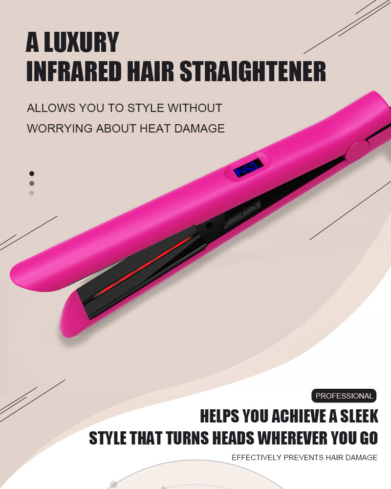 1 Inch 450 Degrees Ceramic Plate Flat Iron Professional Salon Tools Infrared