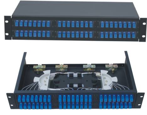 96Port ISO SGS Black Sliding tray design MTP / MPO cassette available for the installation of FC / SC adapters