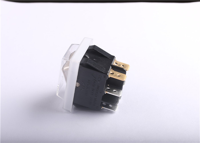 Waterproof Push Button Rocker Switch , Double Pole Illuminated Rocker Switch