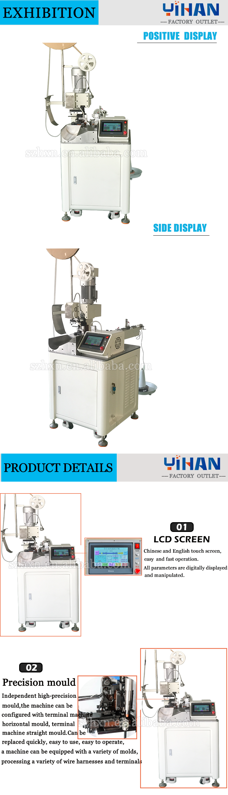Single End Terminal Crimp Machine 600*700*1500mm Crimping Capacity 2.0Ton for Your