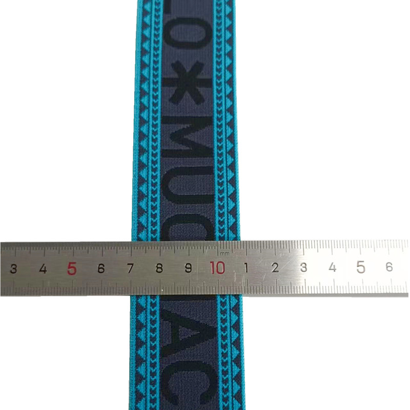 Women Jacquard Nylon Elastic Webbing 3.8cm Width For Bags , Garment