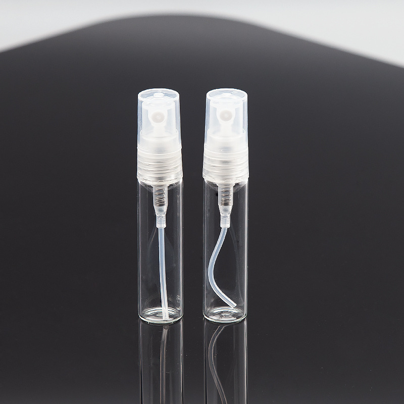 2ml 3ml 5ml 10ml Mini Small Empty Clear Glass Perfume Bottles with Luxury Round Pen Spray Design and Screen Printing Logo