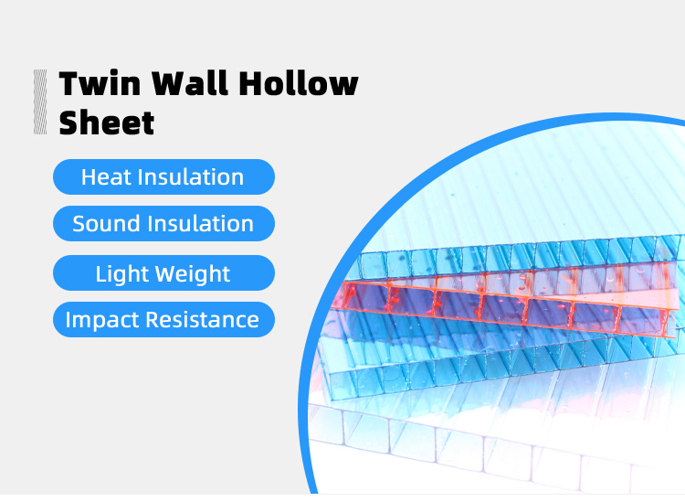 Transparent Polycarbonate Sheet Virgin Polycarbonate Twinwall Sheet For Building Material