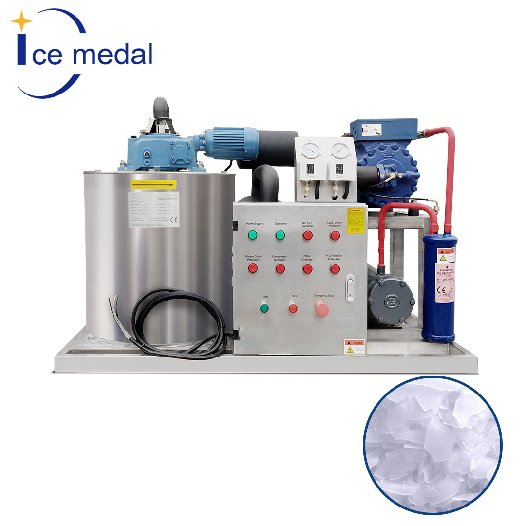 360 Kg Flake Ice Making Machine Food Cooling For Seafood Freezing
