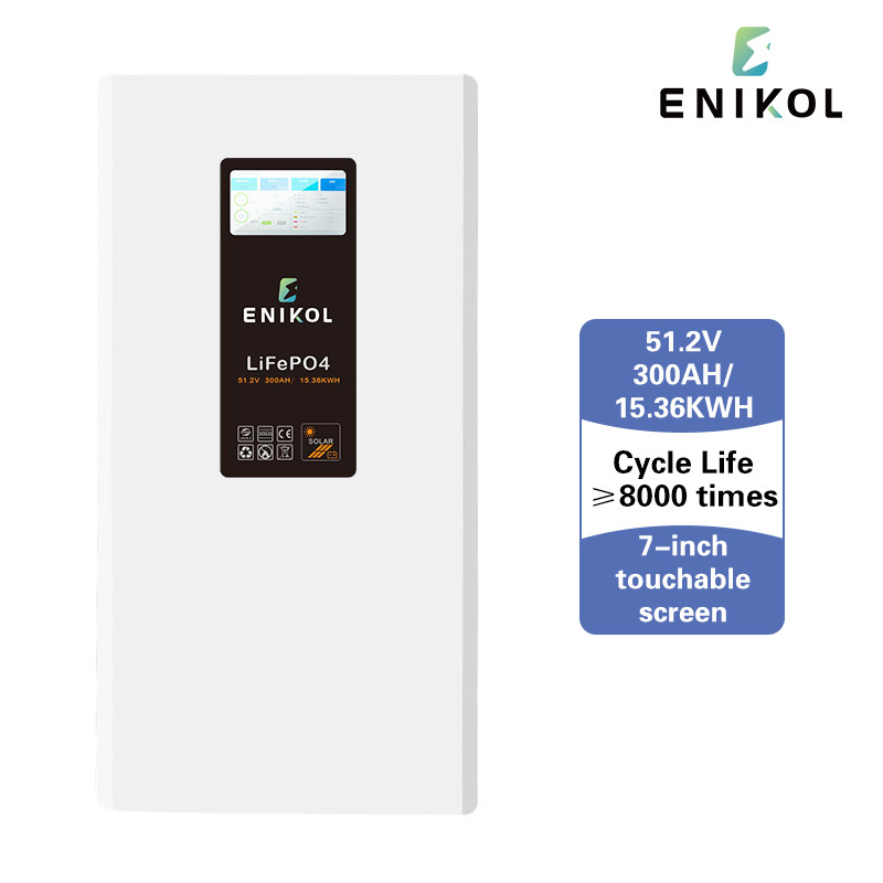 High Storage Capacity 48V LiFePO4 Solar Battery Touchable Screen CE MSDS Certified