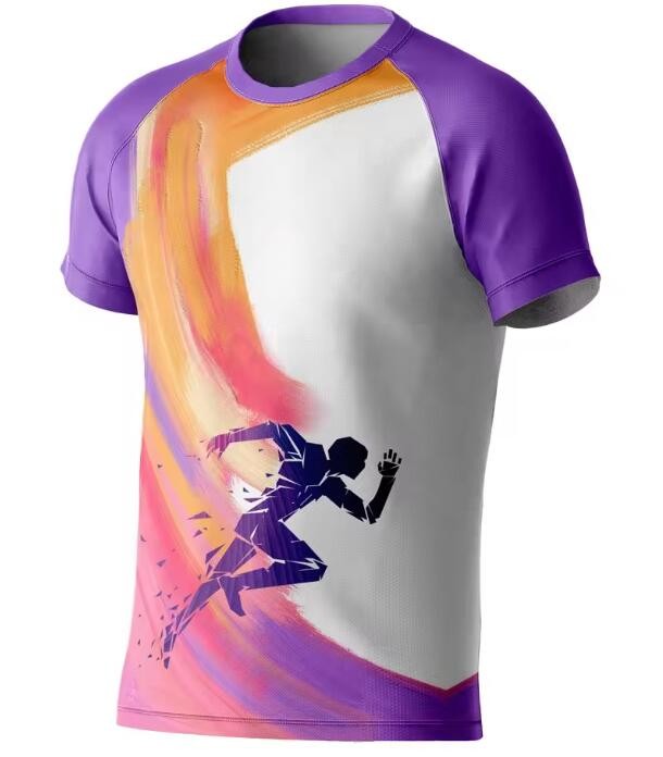 100% Polyester Full All Over Sublimation Printed T Shirts Running Sport Tshirt Quick Dry