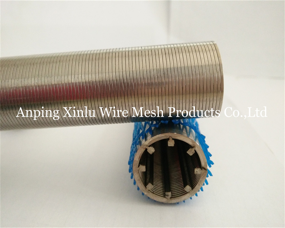 Pure Round 316L Wire Wrapped Johnson Screen Tube diameter 33-300mm for Juice and Beer Filter Treatment