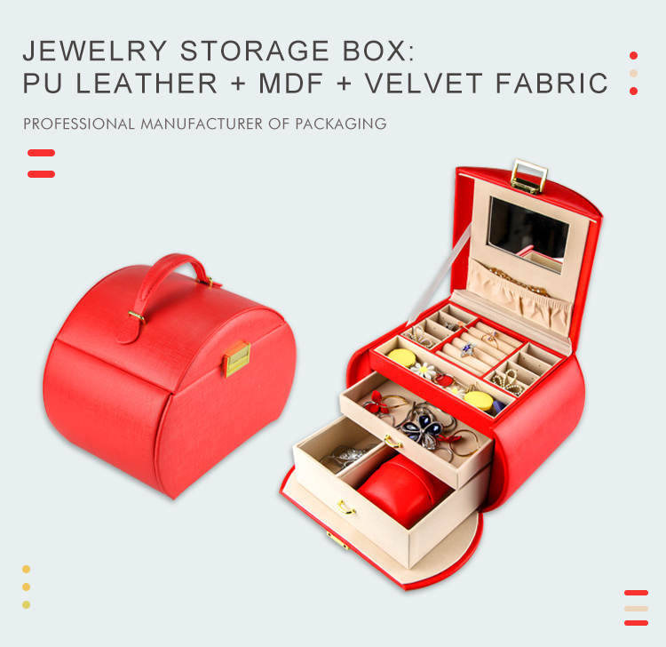 ODM Leather Jewelry Gift Boxes Bulk 3layer For Travel