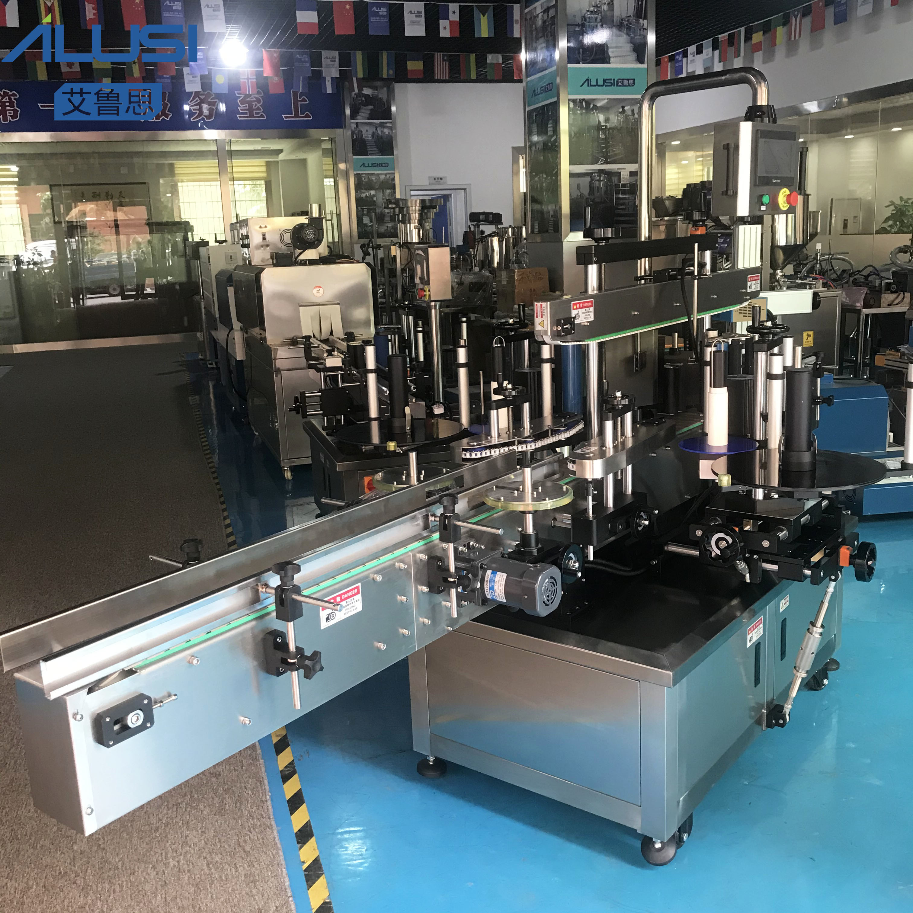 High speed Double Side Labeling Machine Flat Square Round Bottle Sticker Label Applicator