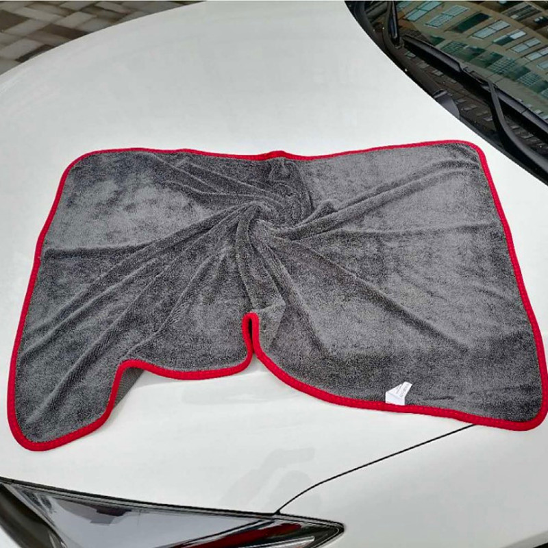 Customized Logo 700-1300gsm Microfiber Twisted Loop Wash Towel for Automotive Cleaning