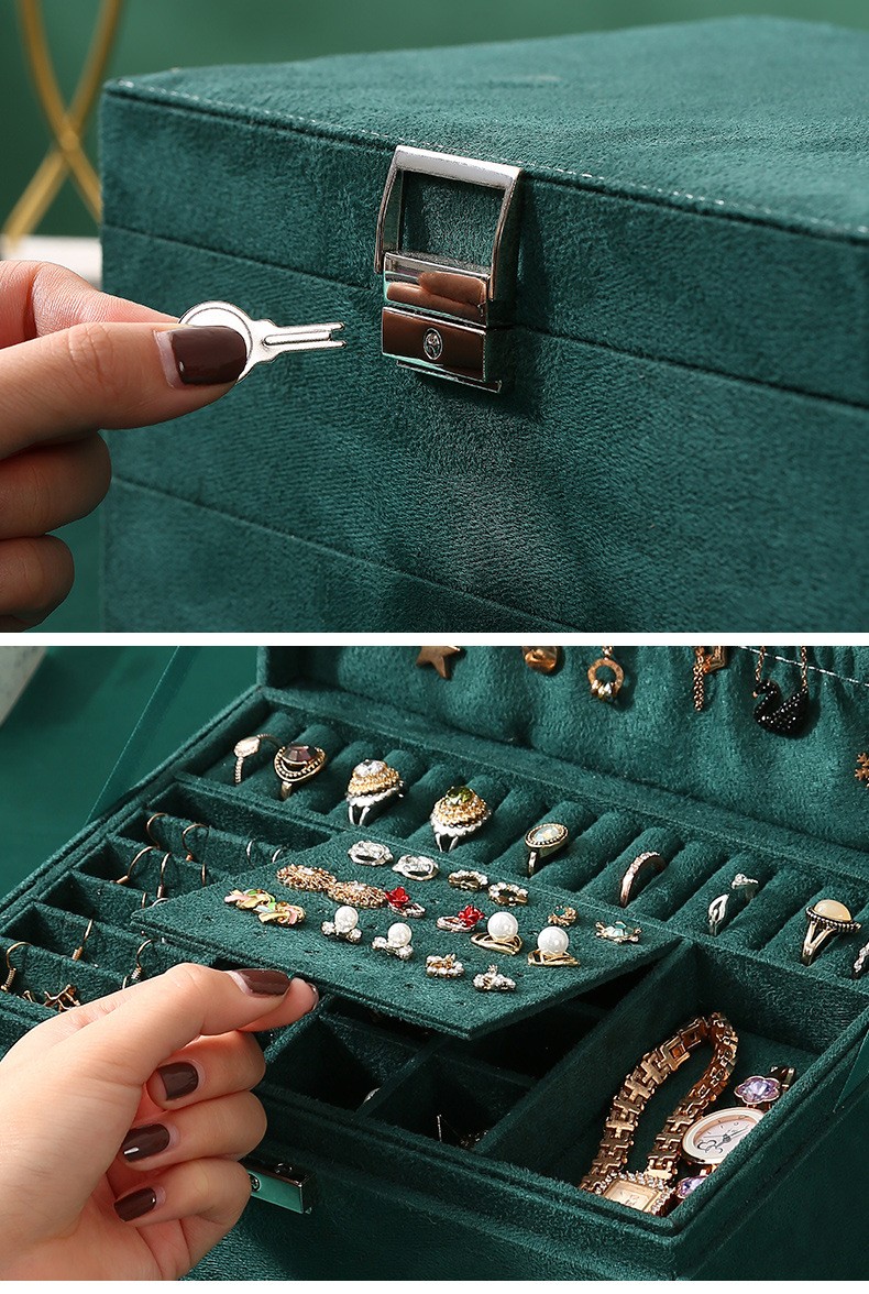 Travel Leather Jewelry Storage Organizer Box For Luxury Pendant Rings And Earrings