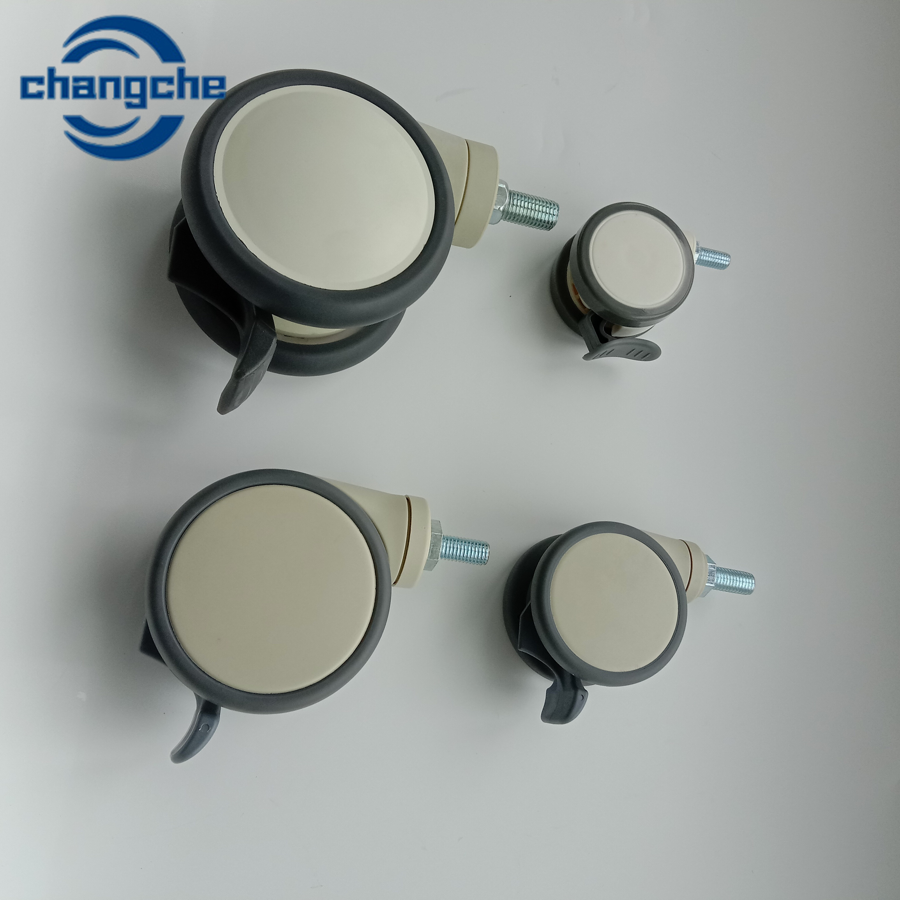 OEM 2 / 2.5 / 3 Inch Hospital Bed Caster Wheels With Brake, Stem Caster For Medical Equipment
