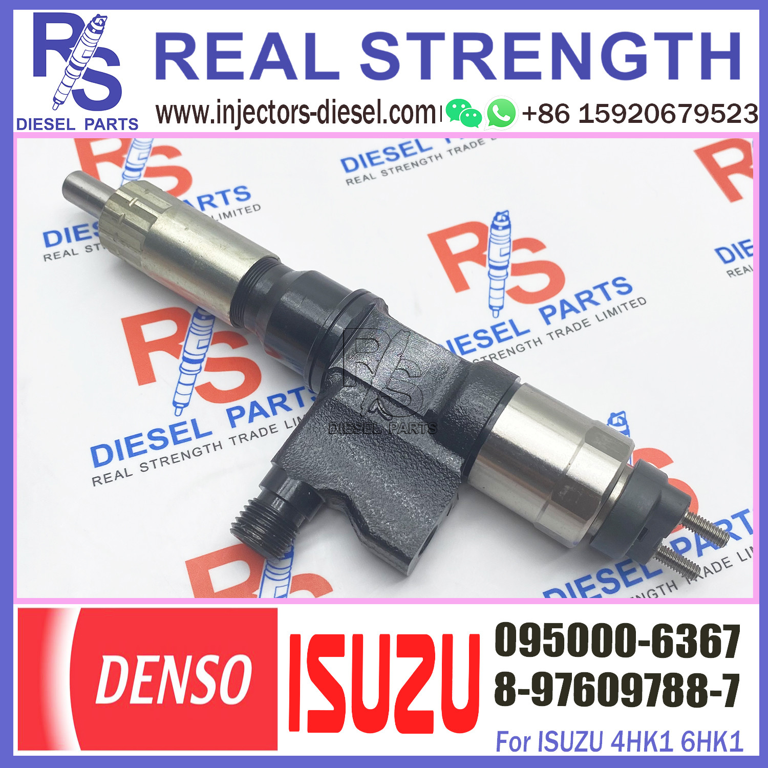 Diesel engine Common Rail Fuel Injector 095000-6366 095000-6367 for ISU-ZU 4HK1 6HK1 engine 8-97609788-6 8-97609788-7