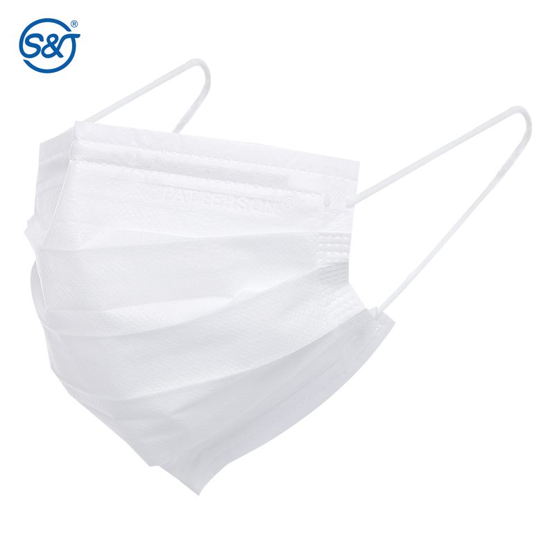 pure white color Non woven disposable face mask 3 ply layer disposable Face Mask