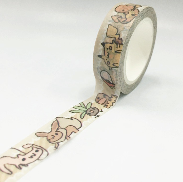 Black Slim Washi Paper Tape Water - Based Acrylic Adhesive Furniture Decoration