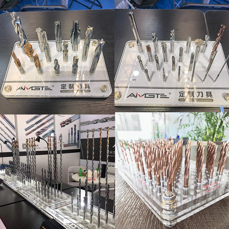 Customized Tungsten Carbide Drill 3xD 5xD 8xD Flat Bottom Carbide Drills With Naco Black Coating