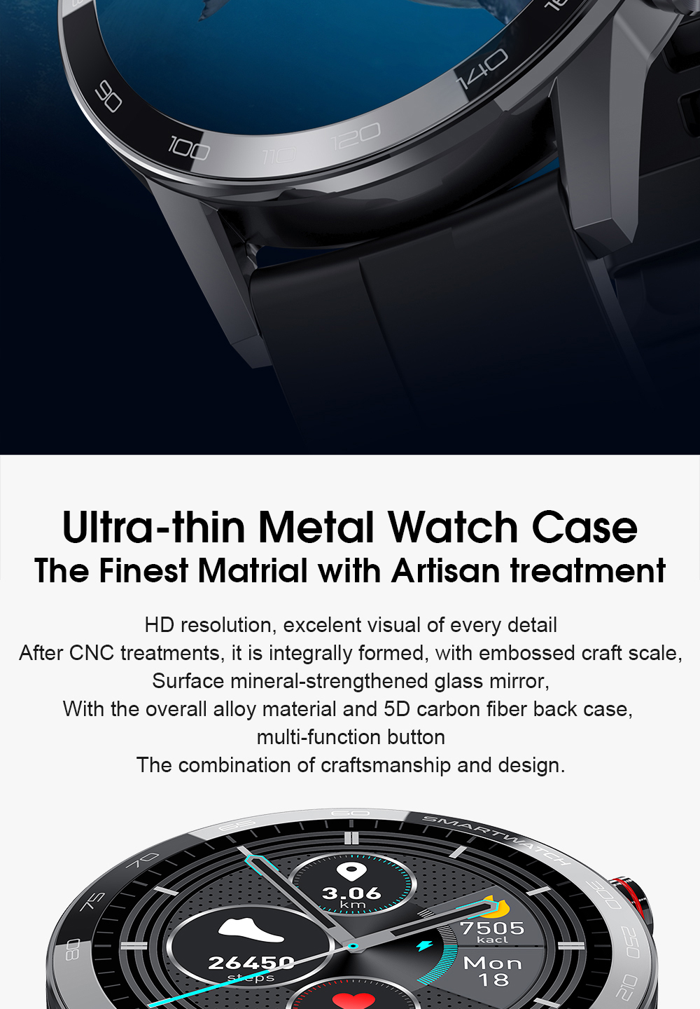 L26 Smartwatch 370mAh Lithium Battery ECG Waterproof Sports apply To Huawei