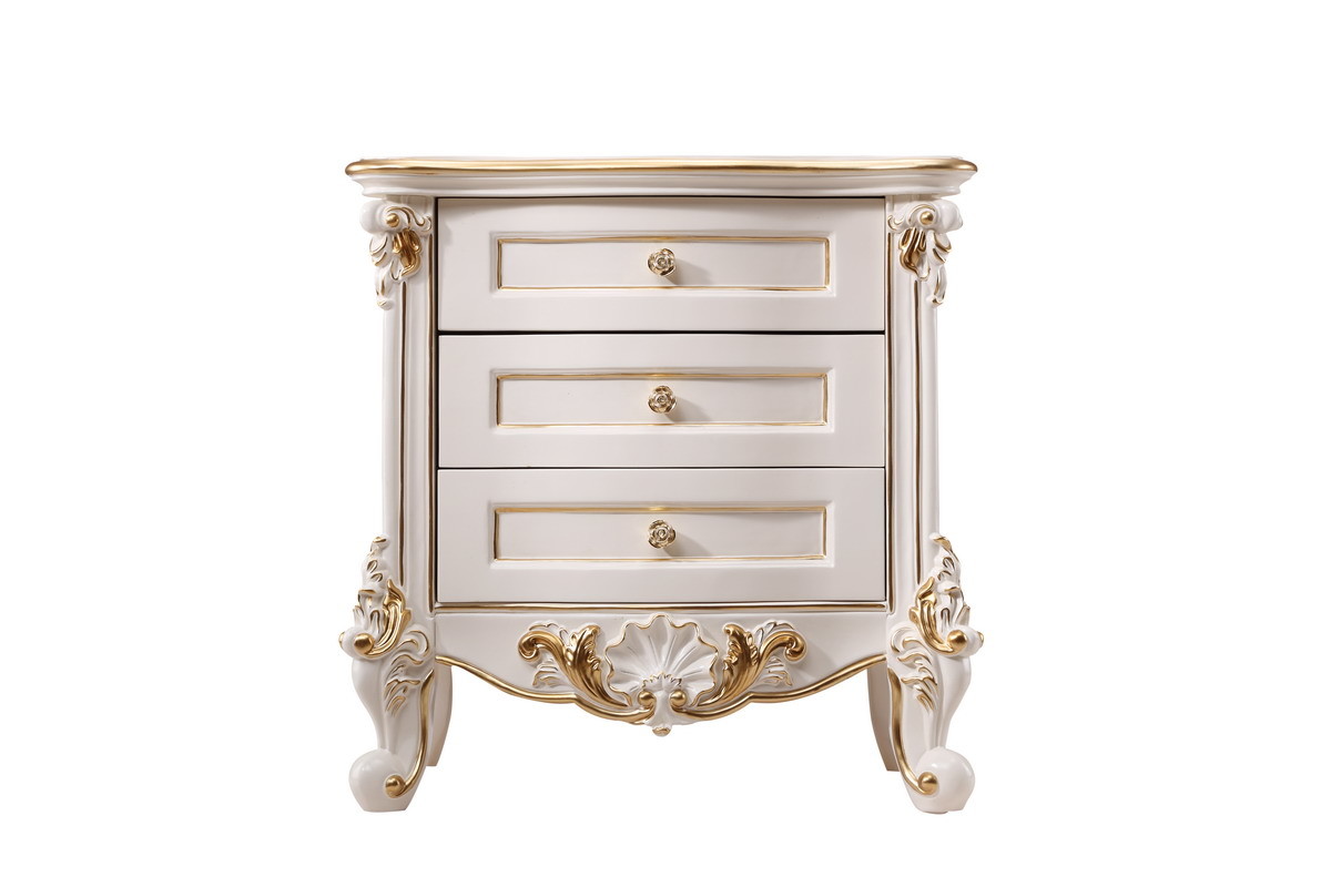 Luxury Fabric Bed Sets of Ivory White wooden Furniture in high quality brands from China factory for Villa house