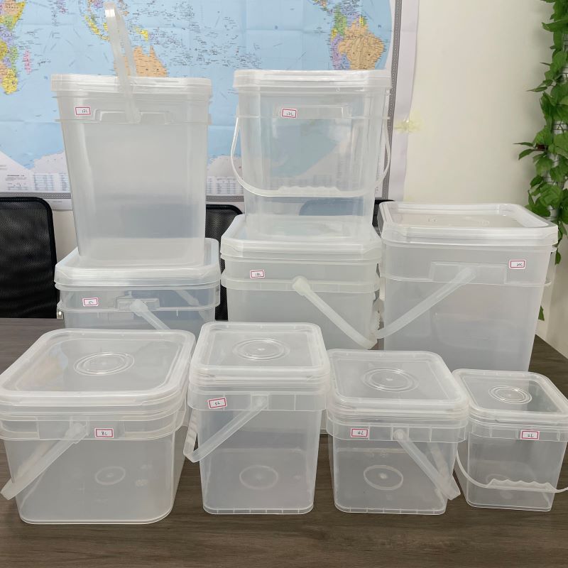 Custom Print 3L Square Bucket with 5kg Capacity and Durable Plastic Material