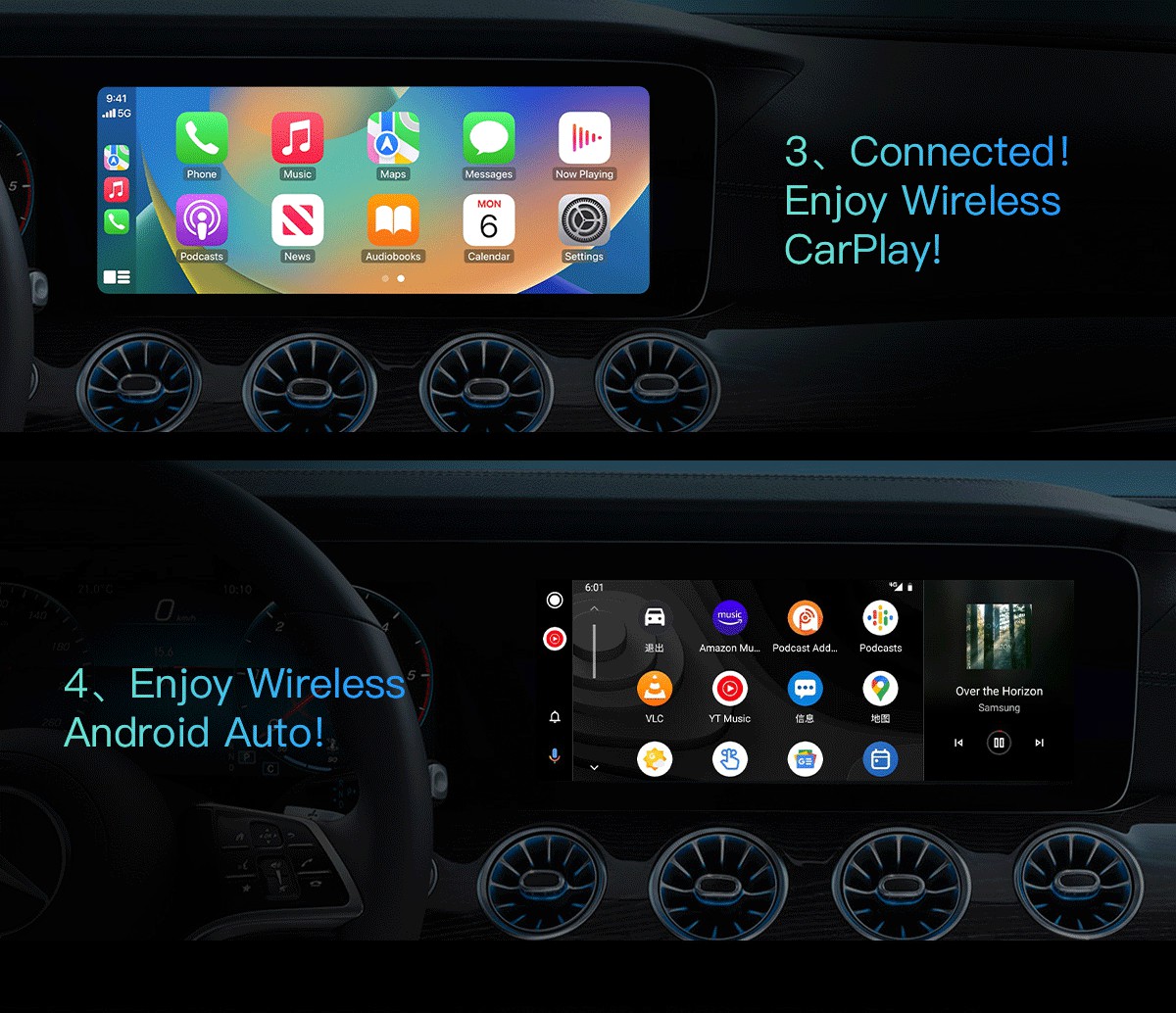 Tbox-plus 8GB 128GB Built-in GPS Wifi Wireless Carplay Android Auto Multimedia Netflix Youtube