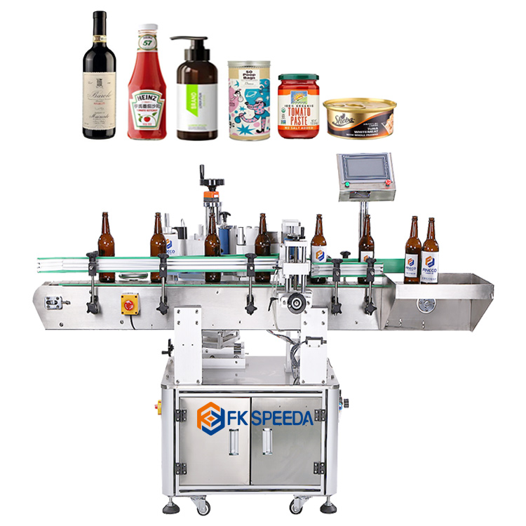 Electric Driven Automatic Labeling Machine for Round Bottles of Plastic Wine and Beer