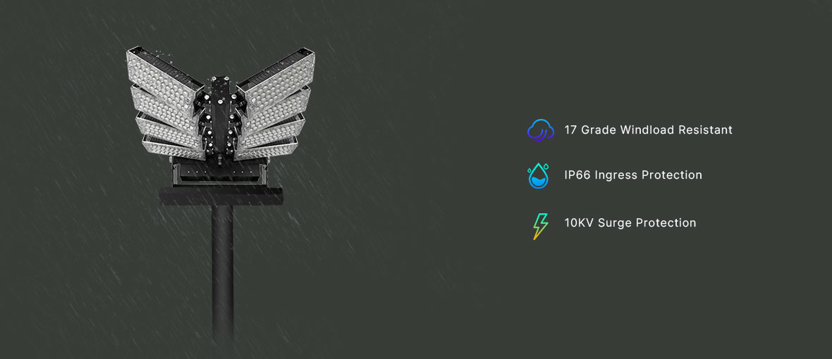 IP65 Outdoor LED Stadium Lights with Power Factor Iron or Stainless Steel