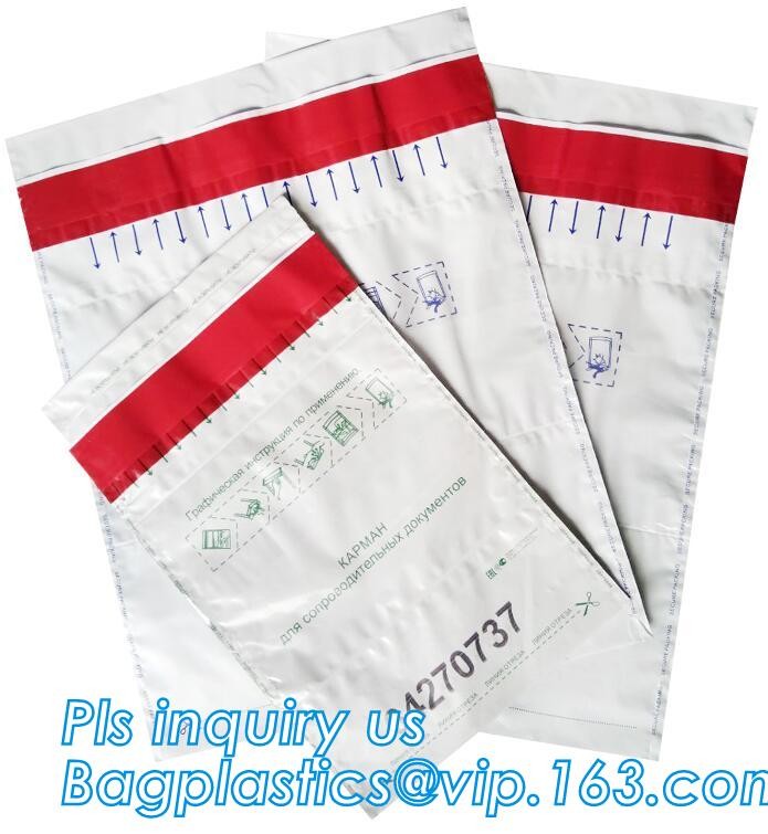 Security plastic bag with adhesive tape for cash, plastic money bag, Security Money Cash Bag For Airport/Bank and police