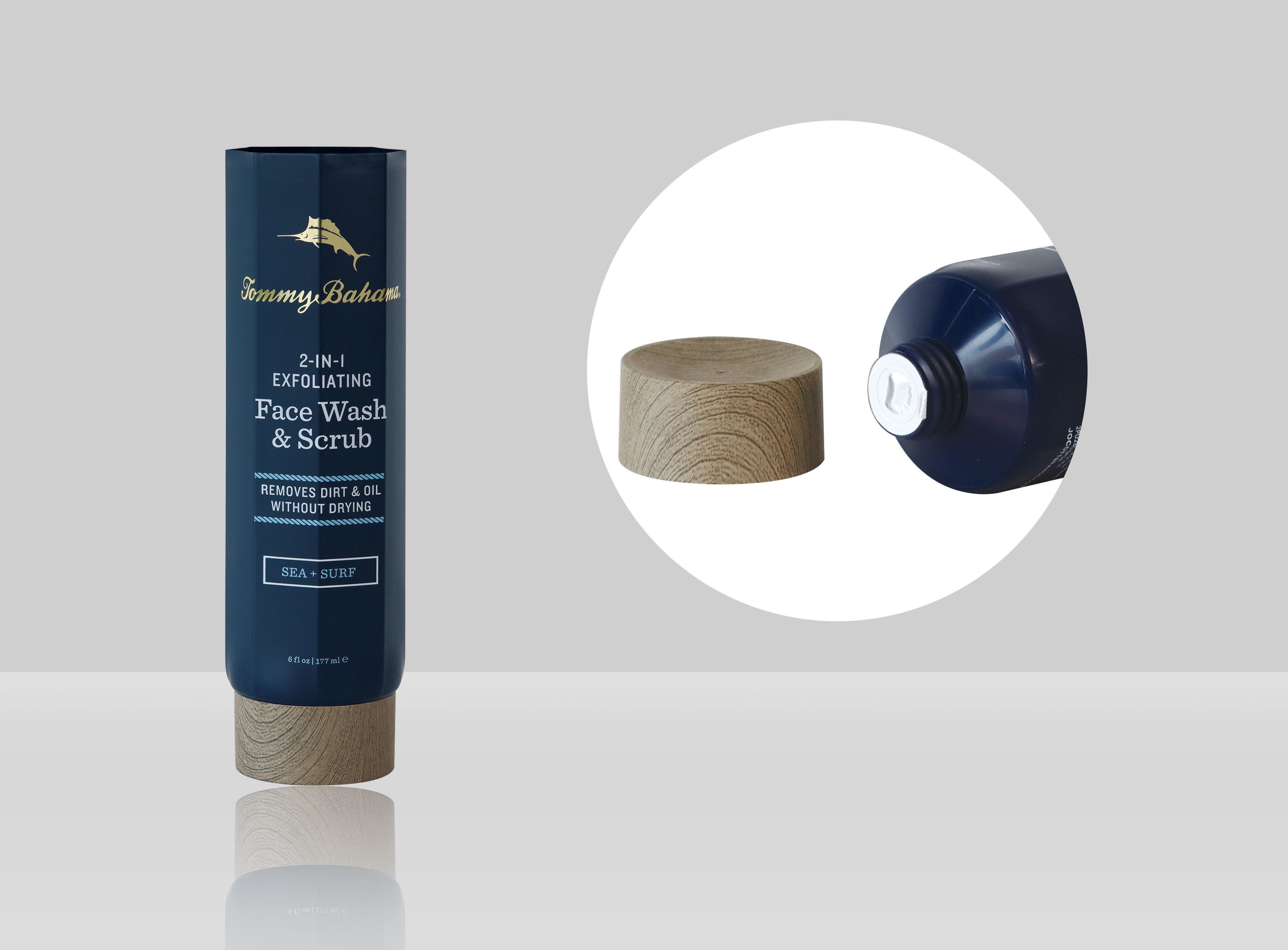 D50mm Custom Cosmetic Lotion Tubes Plastic Creased tube