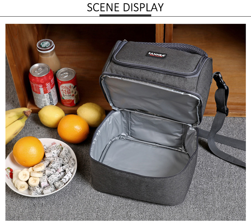 L20*D17cm 400D Oxford Insulated Lunch Cooler Bags