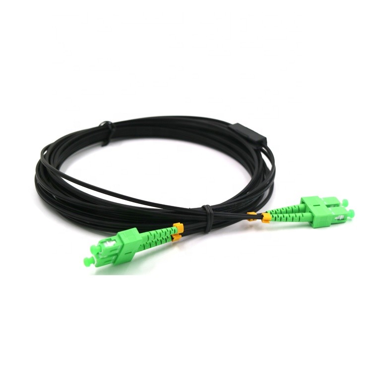 SC APC To SC APC G657A1 LSZH Sheath FTTH Flat Drop Patch Cord
